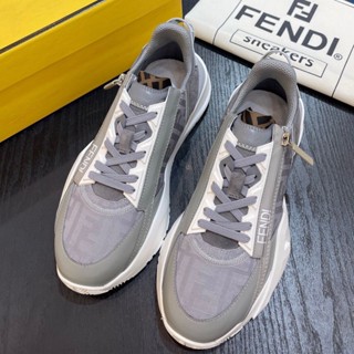 Fendi embroidered colorblock online sneakers