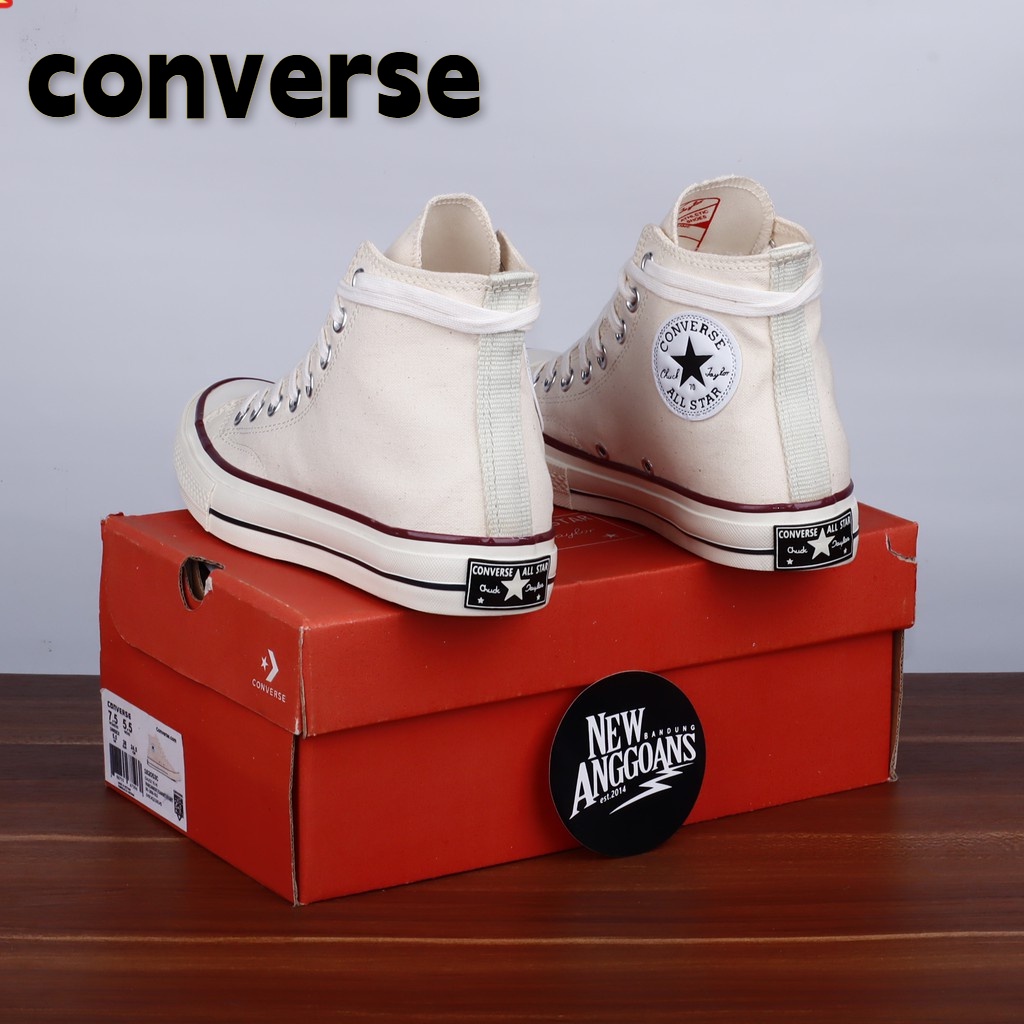 Original Converse Chuck Taylor All Star 70s 70's Egret parchment off white  Putih ivory high-Chuck Taylor hi | Shopee Philippines