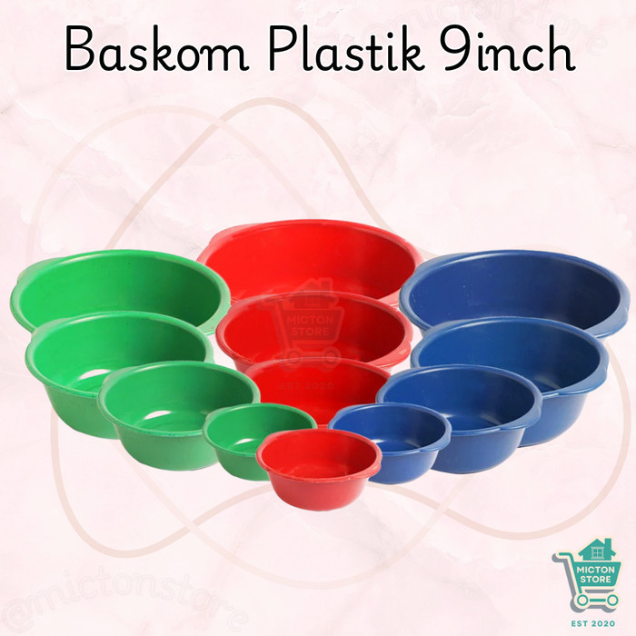 BEZTON 9 Inch Premium Plastic Basin Durable Plastic Container Food ...