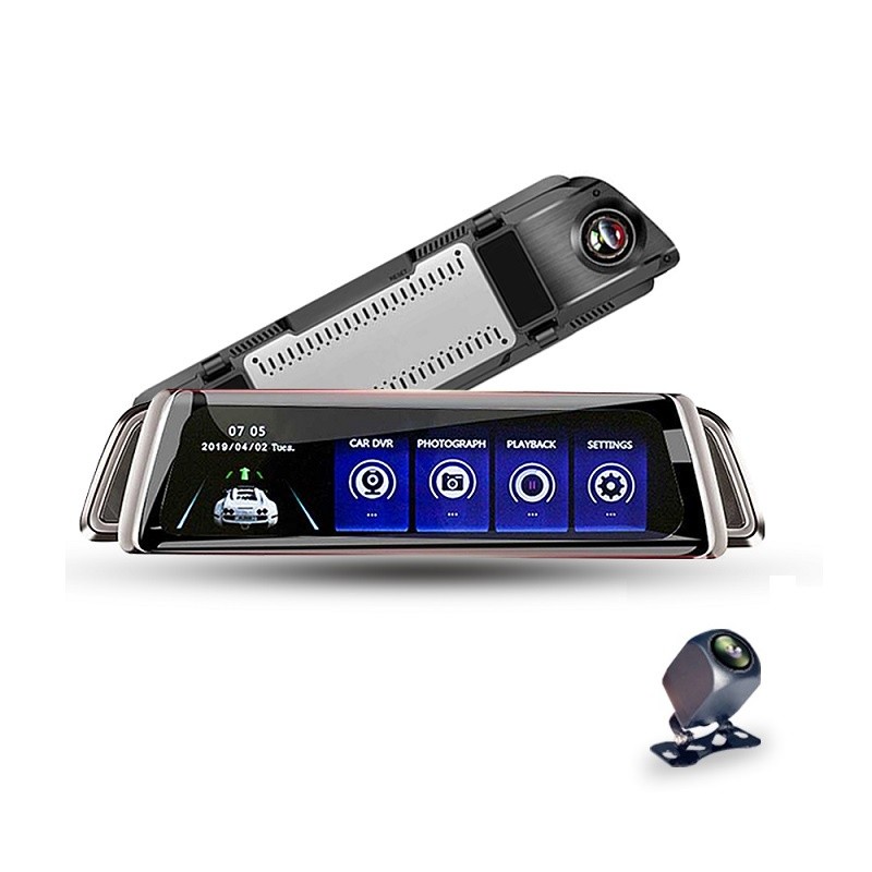 10inch IPS Touch Screen Stream Media Car Rear View Mirror DVR Dashcam ...