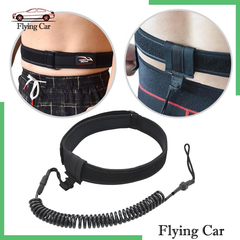 [Lzdjfmy2] Surfboard Leash Comfortable 10ft Paddling Coiled Leash Safety Leash Waist Belt for
