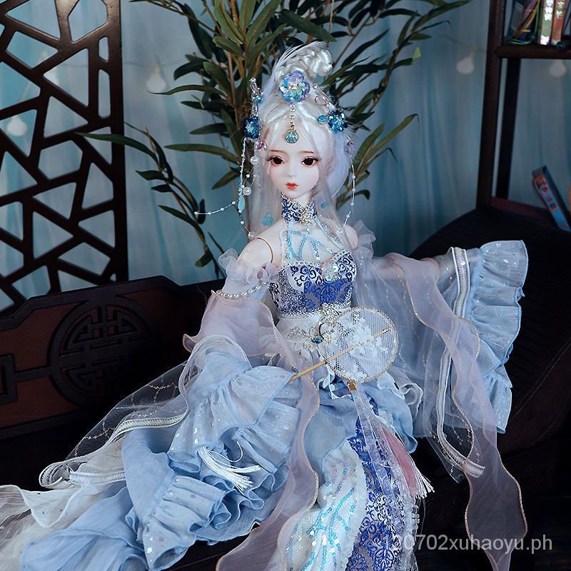 De Bisheng doll hand-painted makeup three kingdoms 60cm antique doll ...