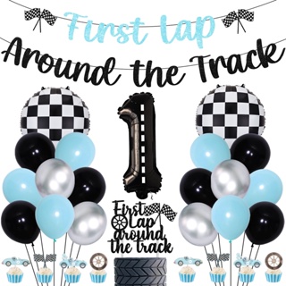 Sursurprise-Race Car First Birthday Party Decorations, One Balloon, Garland  Kit with Racing Theme, 1st Birthday