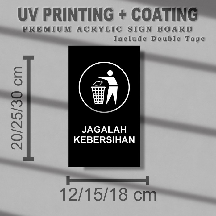 Keep Clean Acrylic Signboard - Acrylic Warning SAUV49 - 20x12cm ...