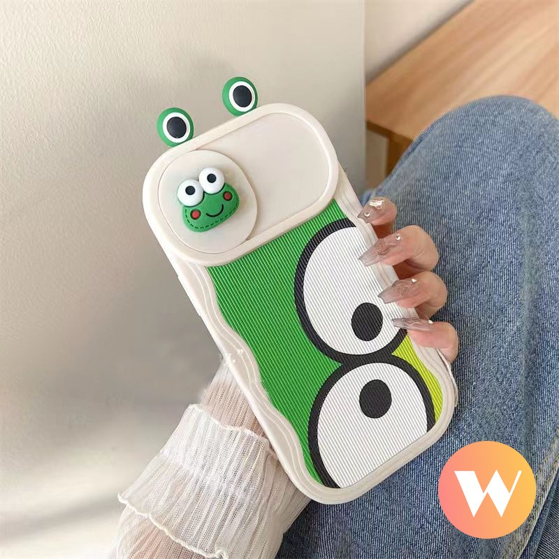 Funny Big Frog Eyes 3D Doll Pull Push Window Camera Protector Case ...