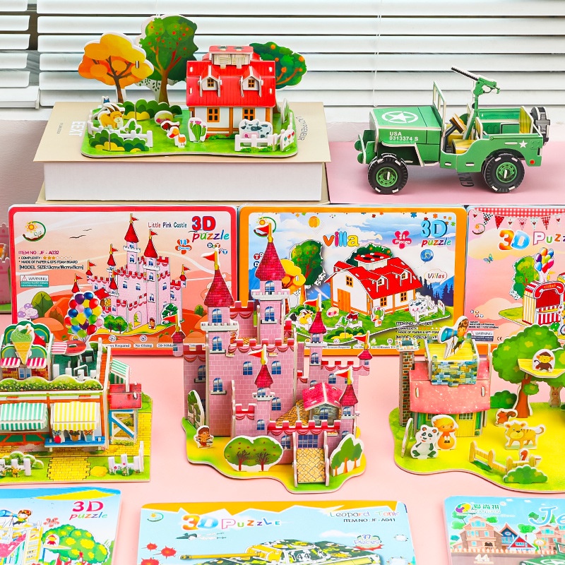 Christmas Diy 3D puzzle For Kids Education Toys manual assembly model ...
