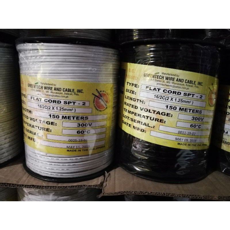 Boston Flat Cord Duplex Wire (1 Roll) 2C 22/2 18/2 16/2 Electrical Extension Wire Shopee