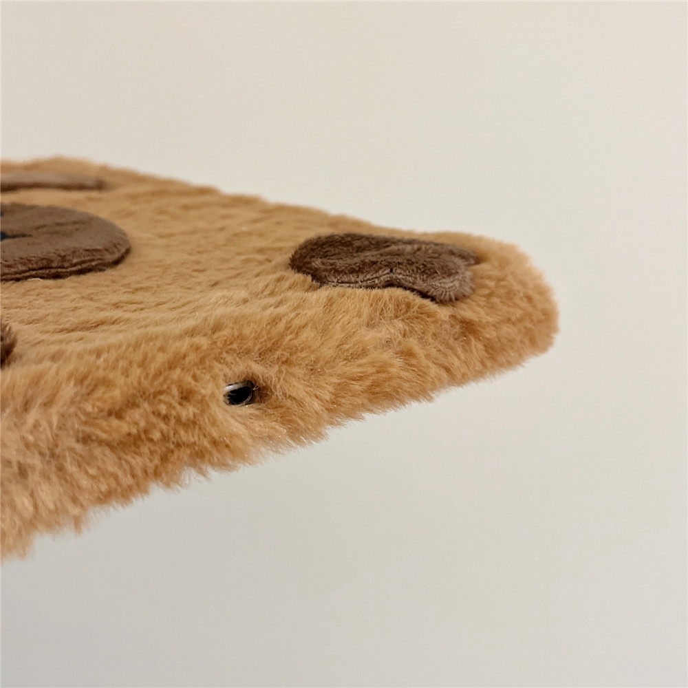 Cartoon Bear Loopy Pencil Holder Slot Soft Fluffy Plush Siliocne Case ...