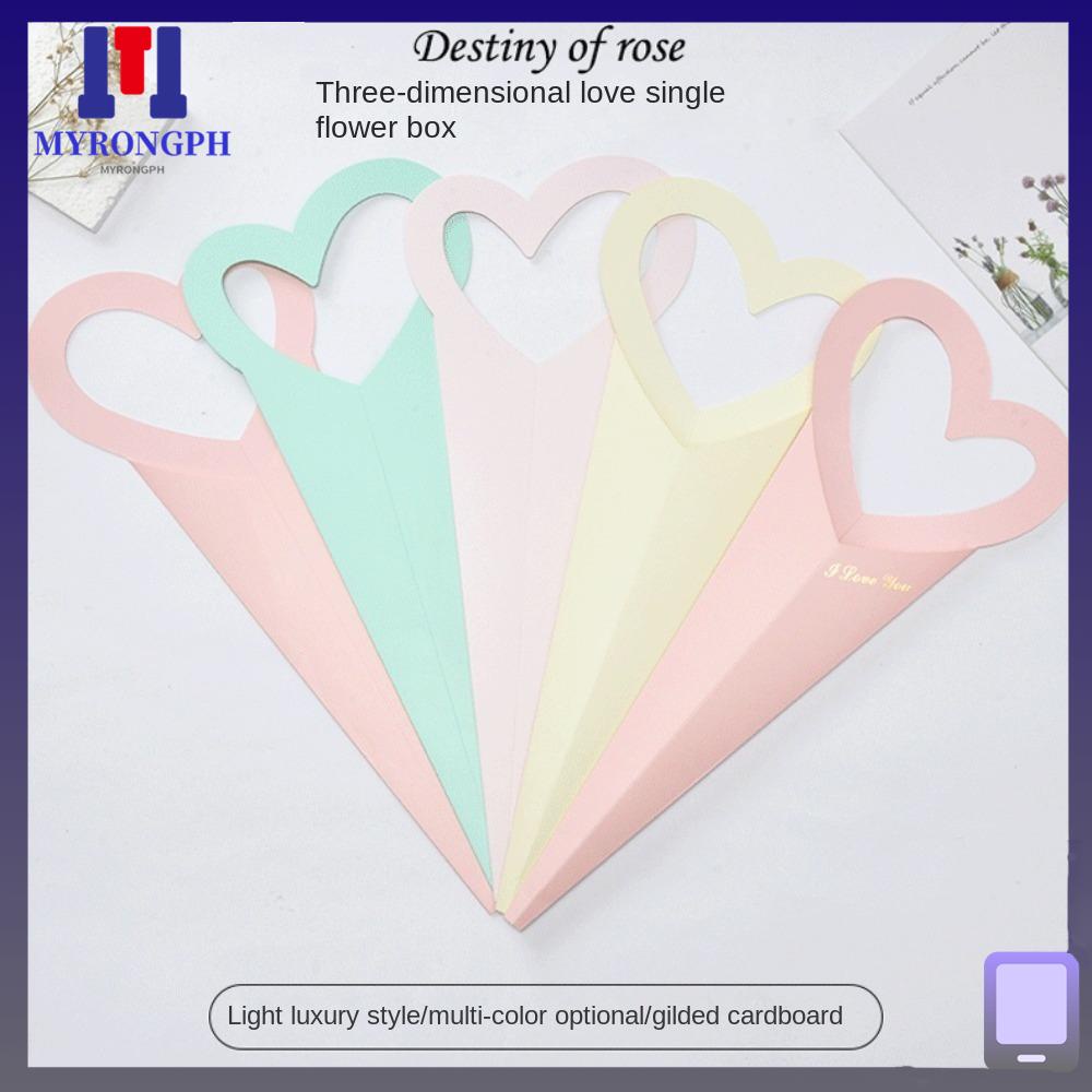MYRONGPH Heart Shaped Box, Heart Shape Paper Flower Bouquet Boxes