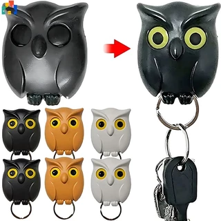 Owl Shape Key Holder Wall Hanging Hook Magnetic Key Hanger Hooks