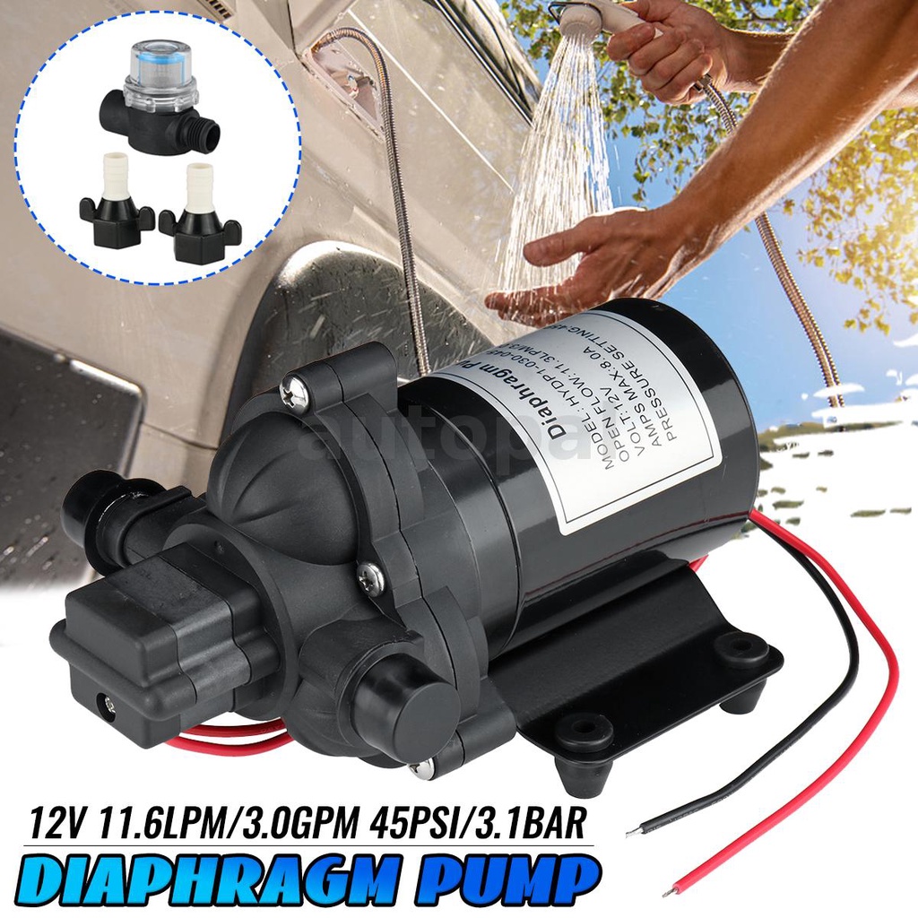 220V 11.3LPM 50PSI Waterdruk Membraanpomp Zelfaanzuigend voor Auto RV