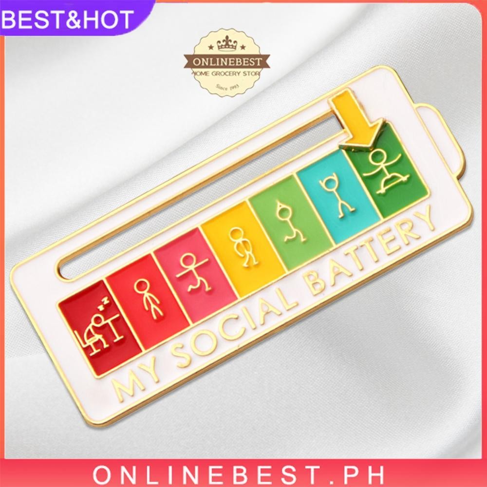 Social Battery Pin Creative Lapel for 7 Days A Week Lapel Pin for ...