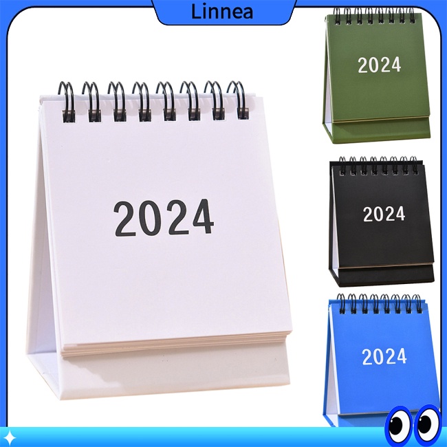 Linnea 2024 Desktop Calendar Stand Up Calendar Schedule Desk Calendar