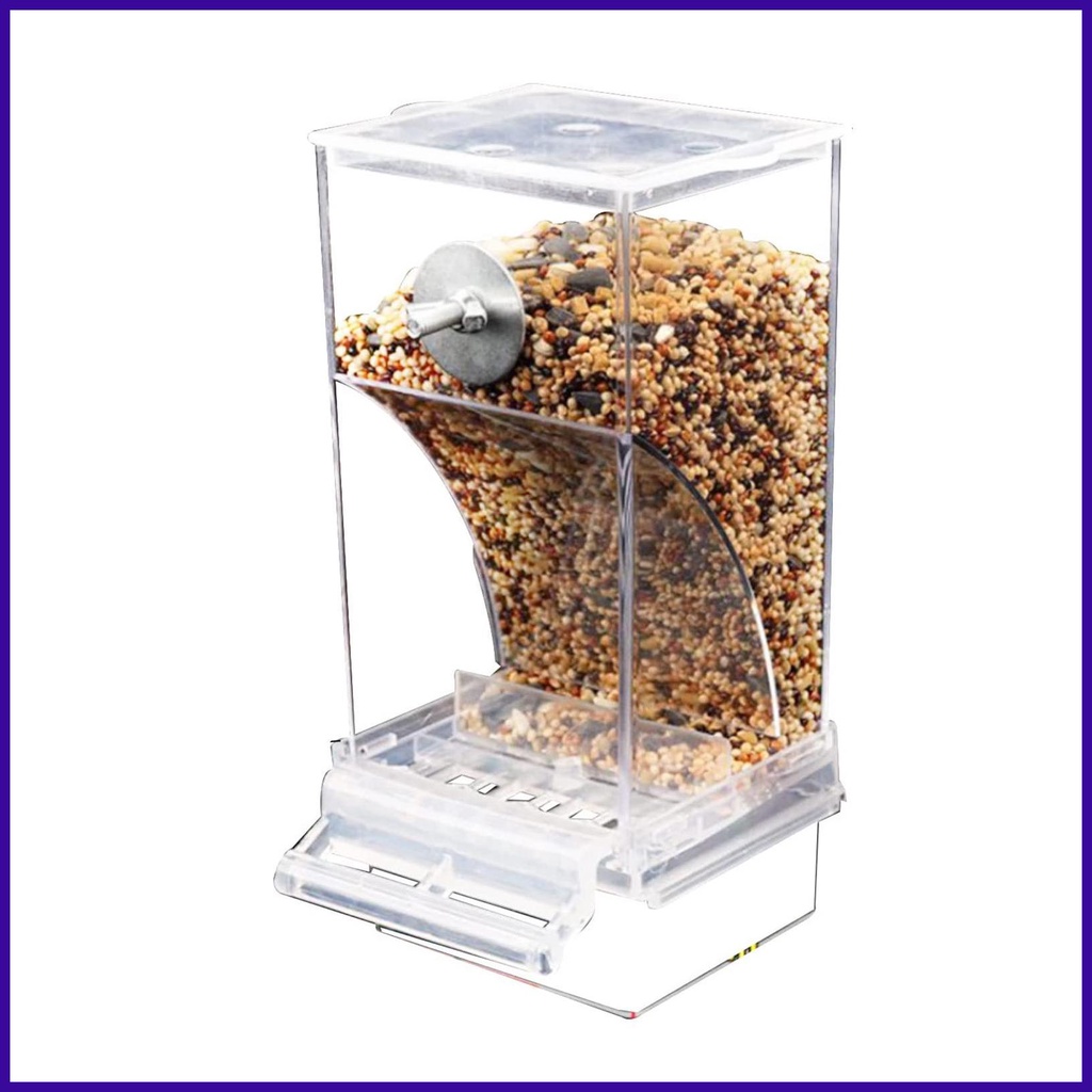 No Mess Bird Feeder Acrylic Automatic Parrot Feeder No Mess Bird Cage ...