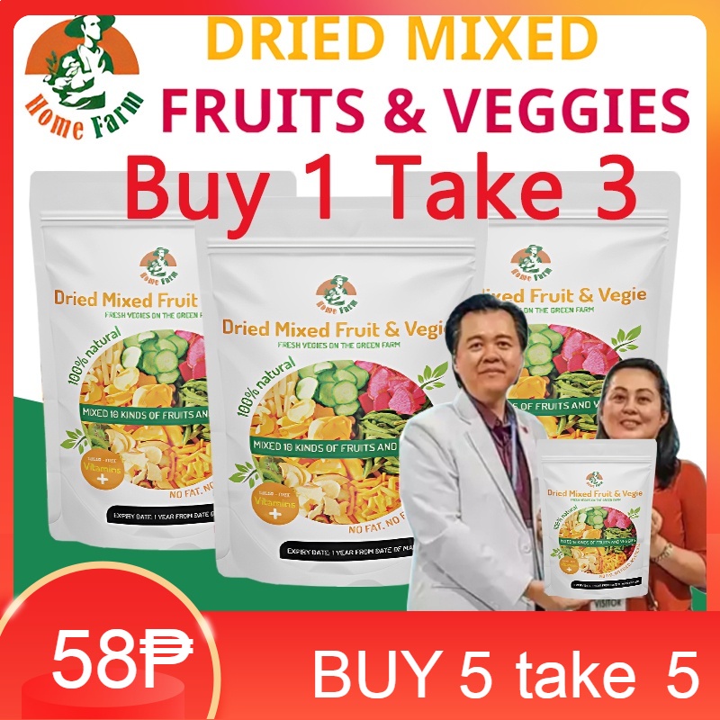 HOMEFARM Dried Fruits And Vegetables Snack Mix 7 Types Crispy Fruits