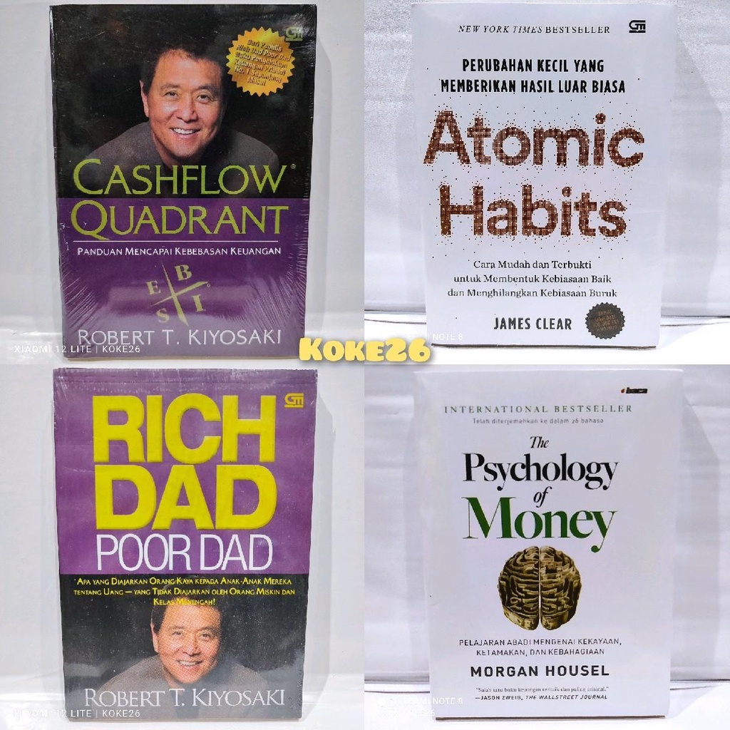 Package Of 4 Atomic Habits Motivational Books Rich Dad Poor Dad The