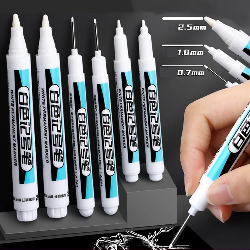 Permanent White Acrylic Paint Pens Extra fine, Quick Drying and