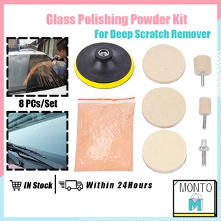 8pcs Car Windshield Glass Scratch Remover Polishing Kit 8 Oz Cerium Oxide  Powder
