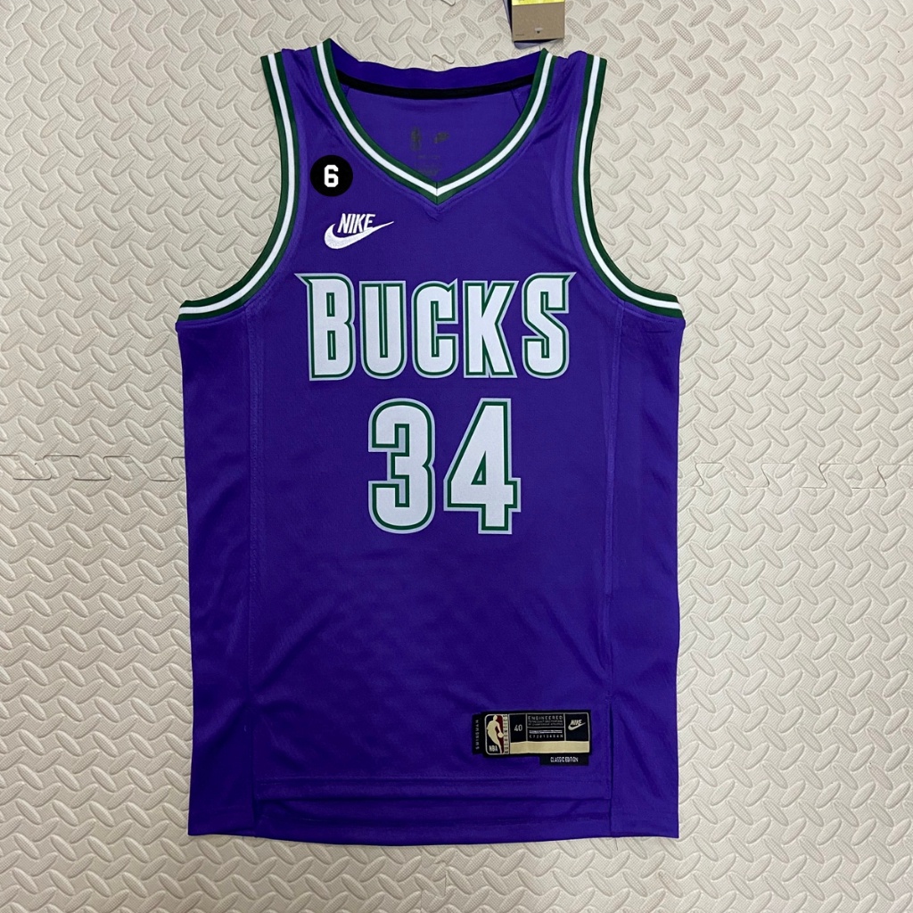 Men's Milwaukee Bucks Giannis Antetokounmpo 2023NBA Purple Jersey Shirt ...