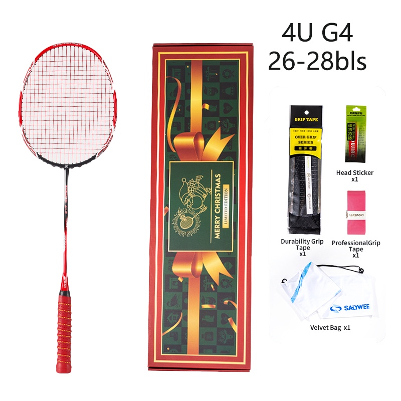 Salywee 4U G4 2628lbs Original badminton racket set Half carbon with