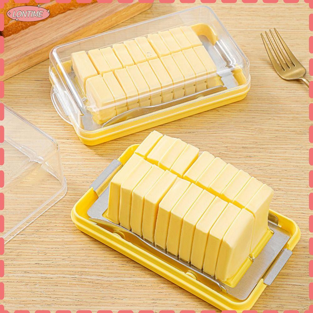 LONTIME STORE Butter Cutter Storage Box, with Lid Keeper Butter