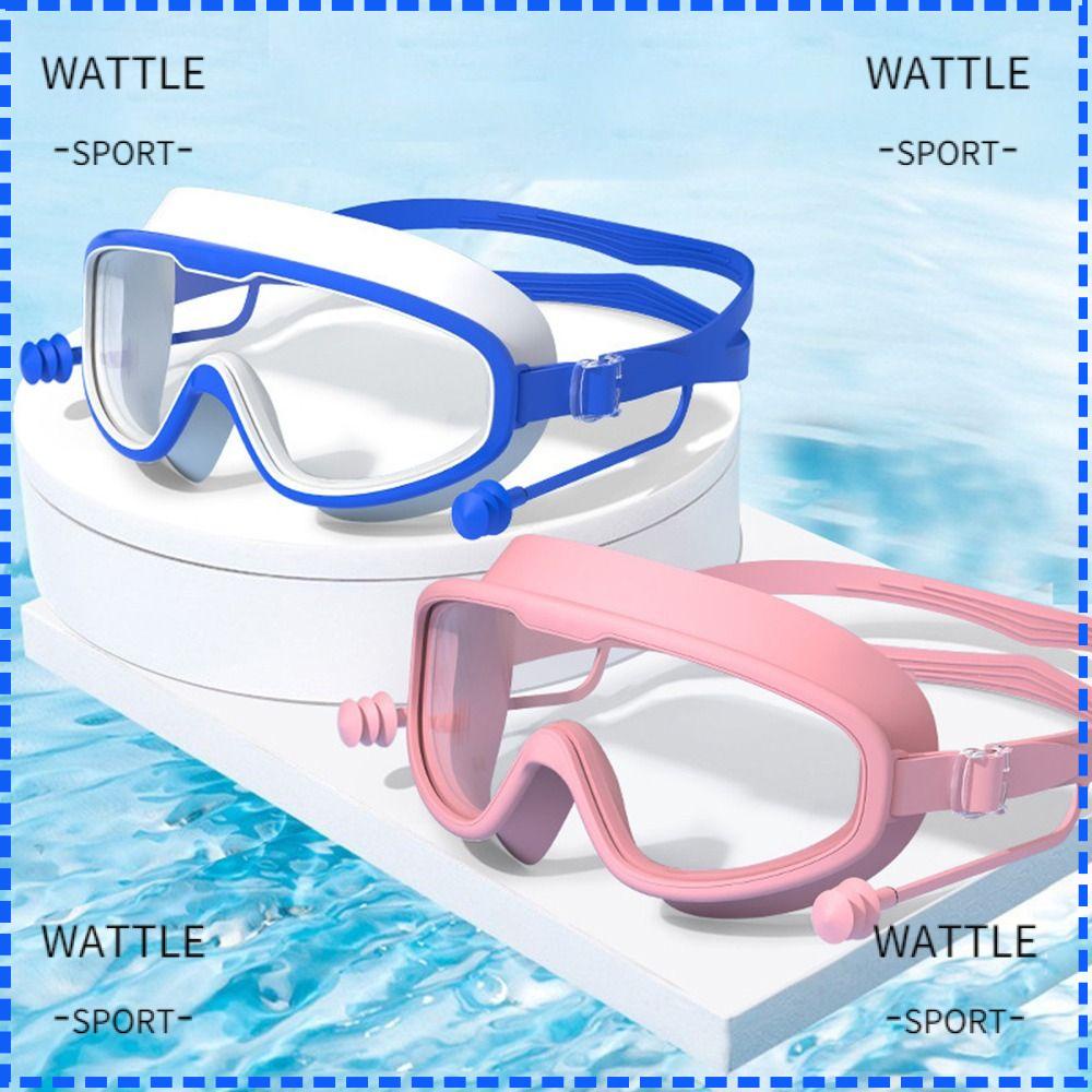 WATTLE Kids Swimming Goggles, with Earplugs Waterproof Anti-fog Swim ...