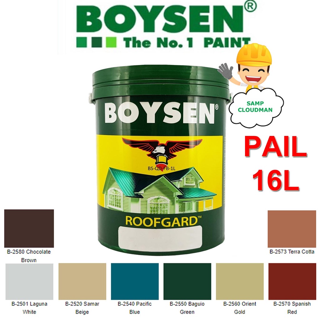 ♞Boysen Roofgard Roof Paint PAIL 16 Liters / Roofguard Roof Guard Roof ...