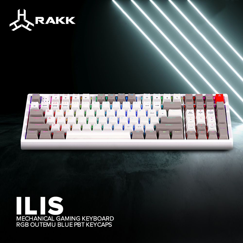 Rakk Ilis Mechanical Keyboard | 96 Keys | PBT Keycaps | Type-C USB | 1 ...