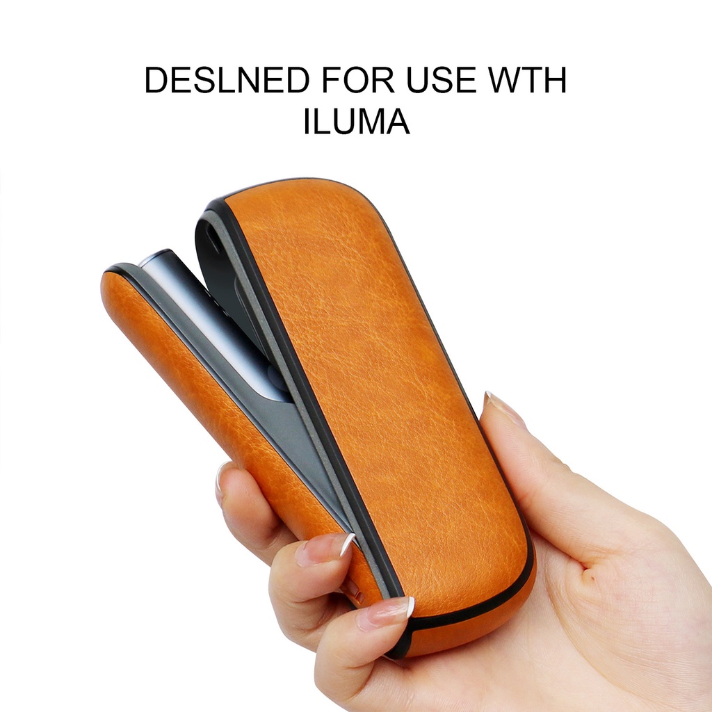 4 Colors Classical Leather Casing For IQO ILUMA With Door Cover ...