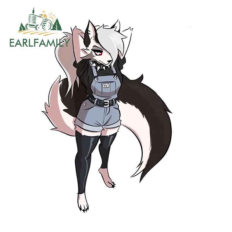 EARLFAMILY 13cm Furry Loona Helluva Boss Car Stickers Amusing ...