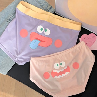 Kawaii Japanese Girls Loli Anime Expression Printing Panties Pattern  Underwear Cartoon Cat Lady Ears Briefs Lingerie Women