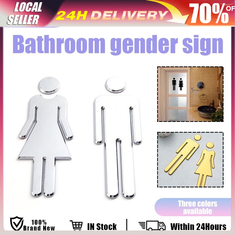 Restroom Bathroom Signage Toilet Sign Sticker Acrylic signboard Woman ...