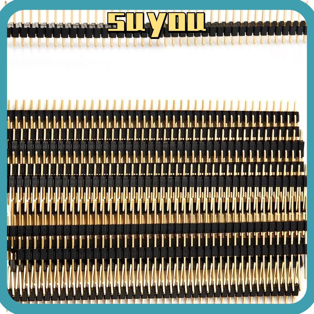 SUYO 10pcs Pin Header Strip, 40 pin Straight Male Headers Pins