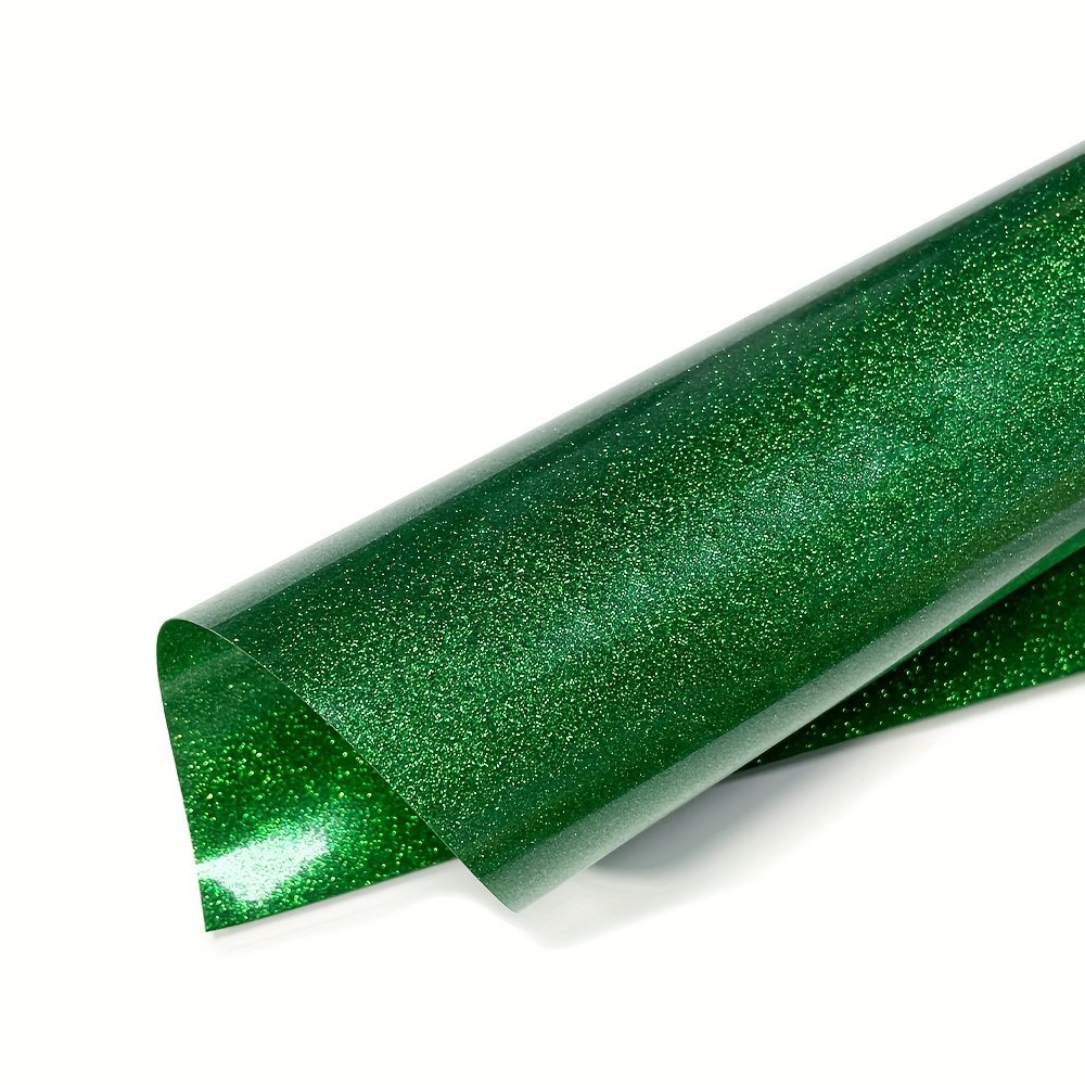 1roll Green Glitter HTV Heat Transfer Vinyl 12 Inch X 3 Ft Iron On