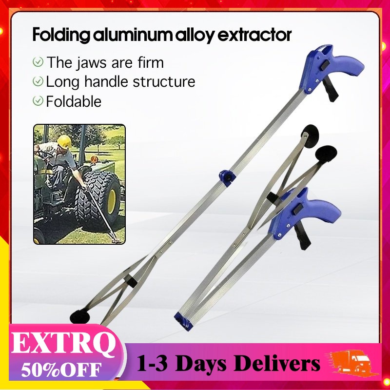 (COD)Foldable Garbage Picker Tong Claw Pick Up Stick Picking Tool Waste