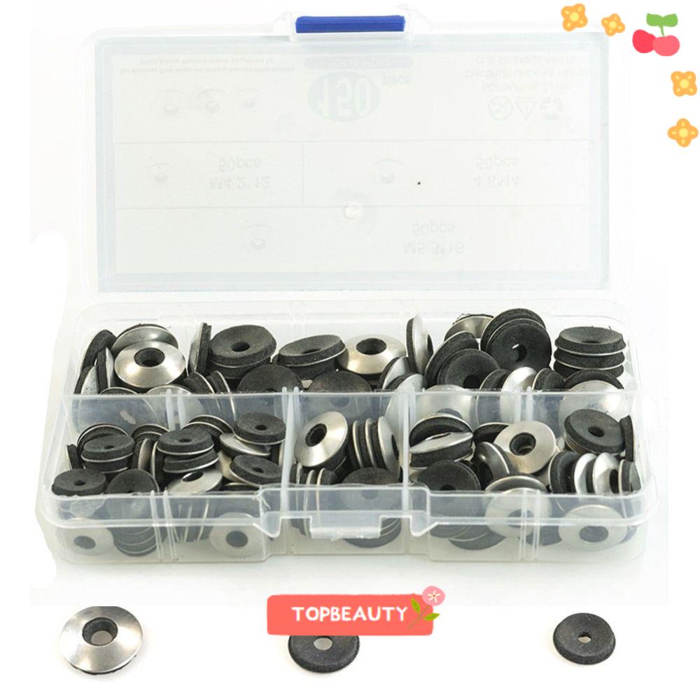 BEAUTY 150Pcs Sealing Washers, 304 Stainless Steel Neoprene Bonded Seal