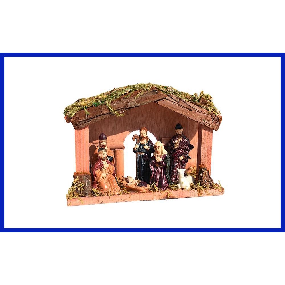 Christmas Nativity Scene Figurines Christmas Indoor Decorations Resin