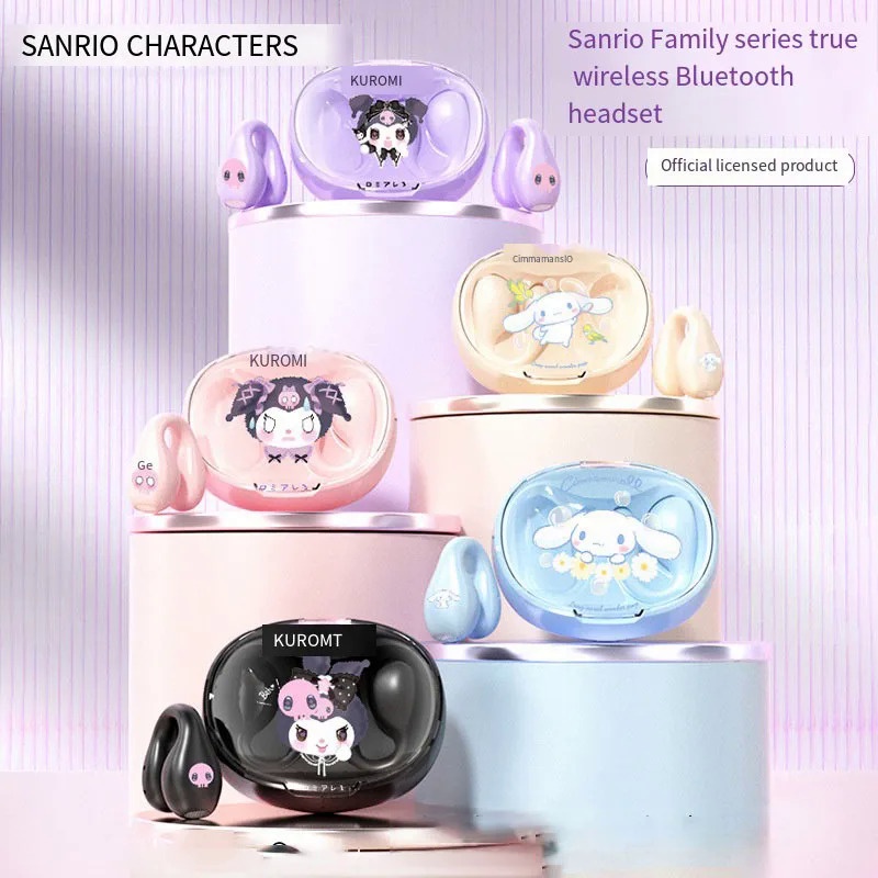 Anime Sanrio Wireless Earphones Bluetooth Cinnamoroll Kuromi Kawaii New