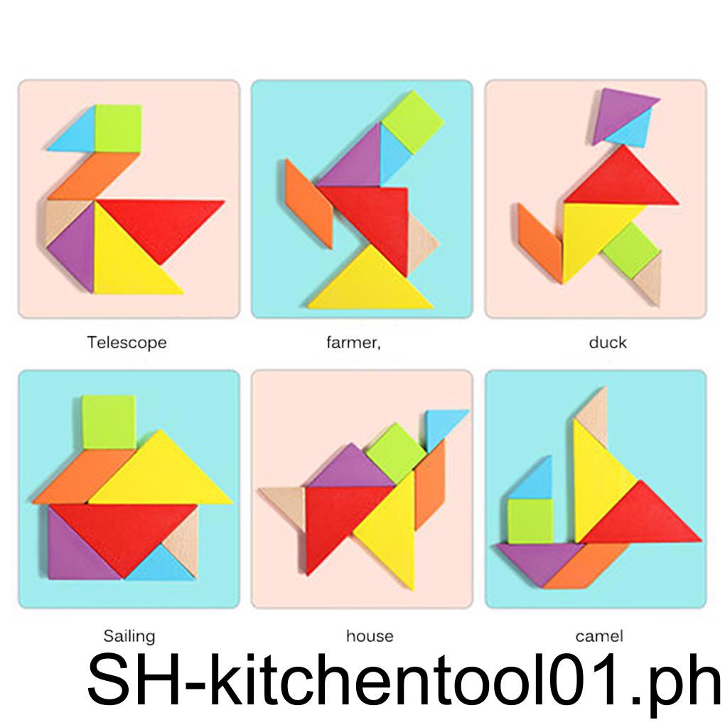 Developmental Tangram Puzzle Toy Multi-shaped Wear-resistant ...