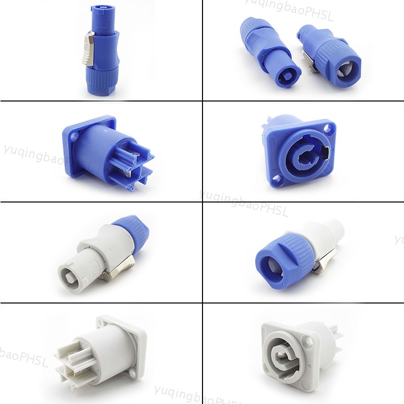 3pin Powercon Xlr Connector Lockable Cable male female Chass Socket ...