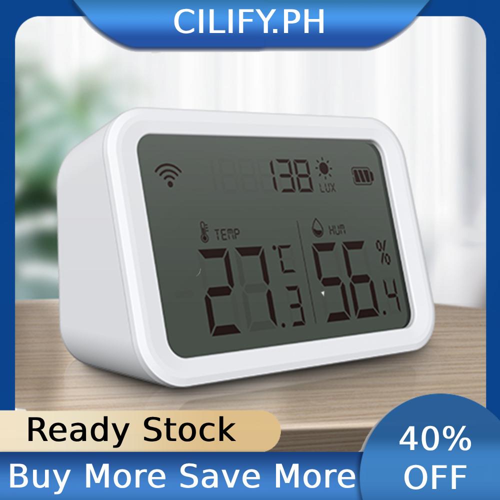 3 in 1 Wifi Temperature Humidity Brightness Sensor Battery Powered Thermometer Hygrometer Passed
