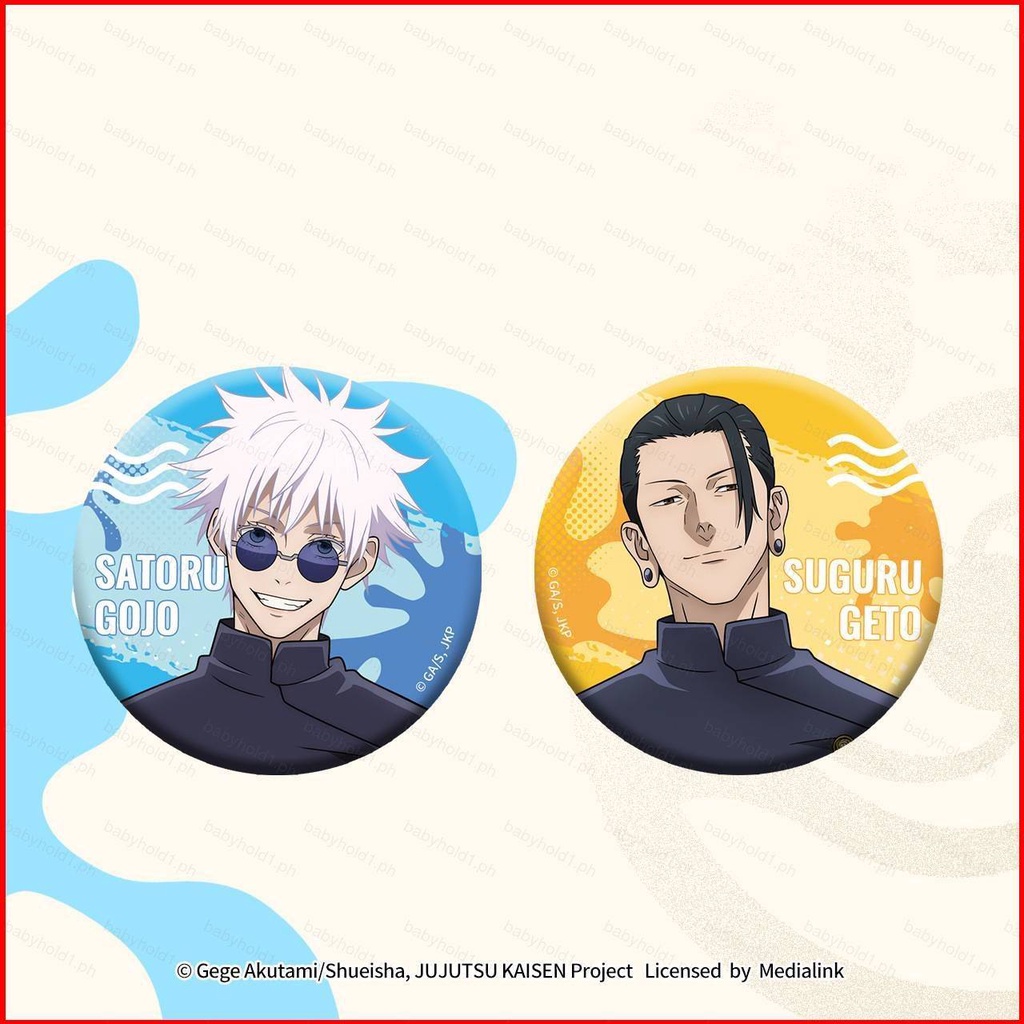 Bh1 Jujutsu Kaisen Round Brooch Anime Pins Badge Cute Cartoon Gojo