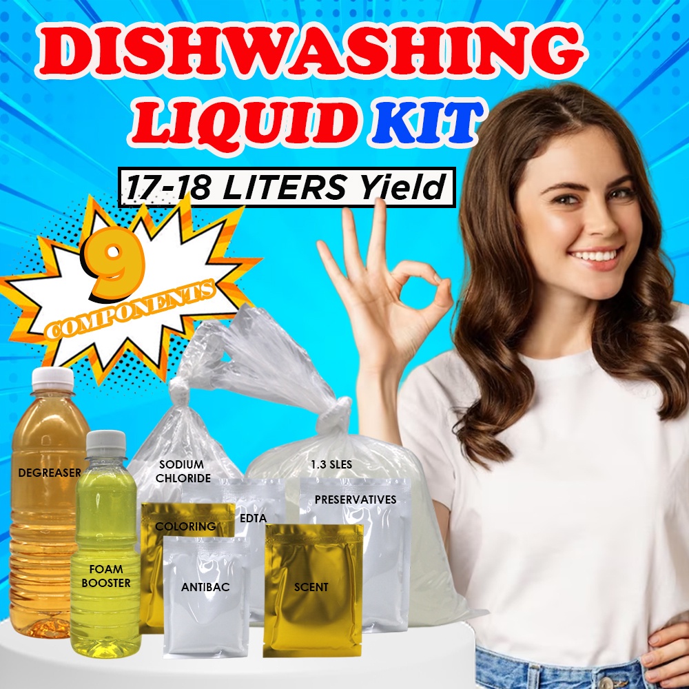 KOZY DIY Dishwashing Liquid Kit Set 1718L Yield 9 Components
