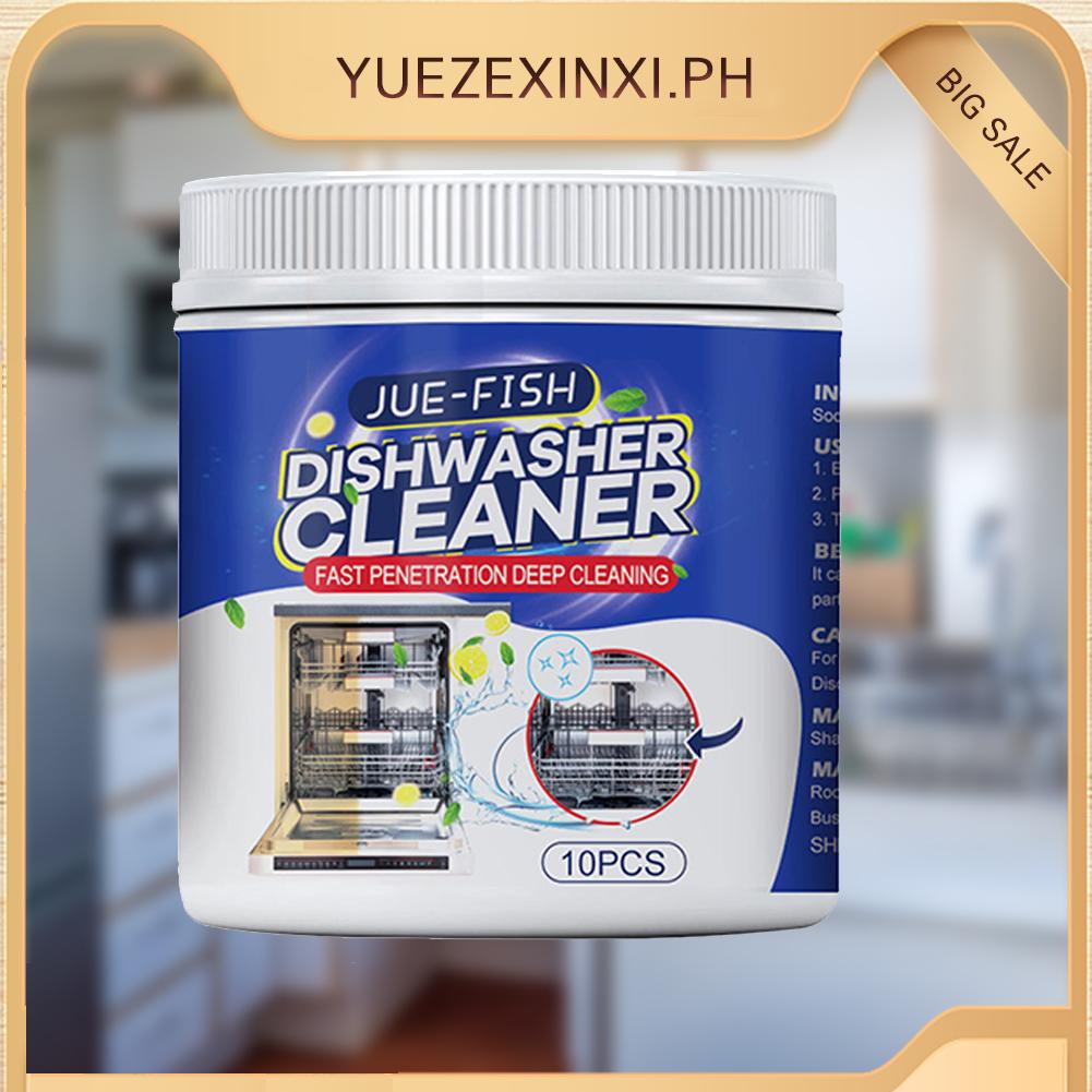 10pcs Dishwasher Cleaner Tablets Leaves Smelling Fresh Powerful Cleaning Dishwasher Tablets