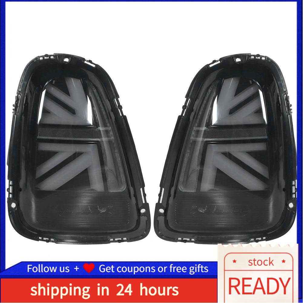 Newlanrode Vland For Jcw Union Jack Full Led Tail Lights Smoked Lens Fits Mini R R Pre Lci