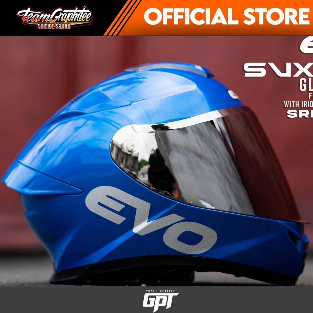 EVO HELMET SVX02 G.BLUE 2145(SILVER) Shopee Philippines