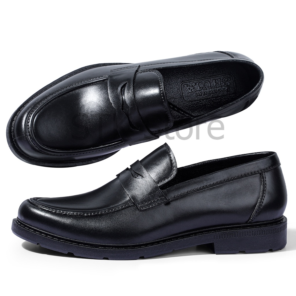 STK661 SHUTA Premium Black Shoes Men's and Women's Work Formal Shoes