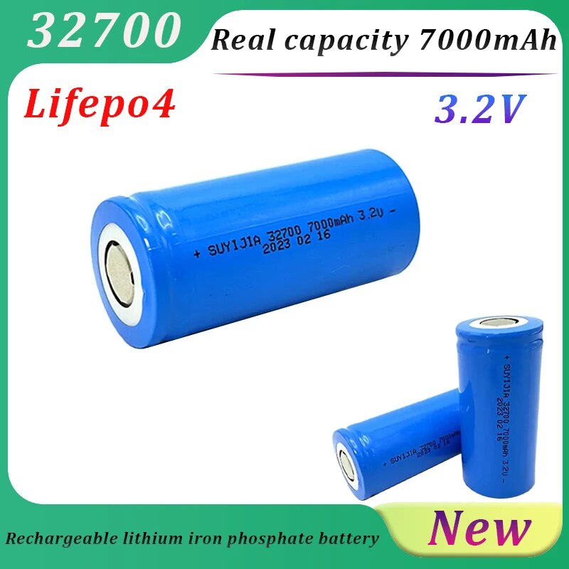 Rechargeable Lithium Battery 3.2V 7000mAh Suitable for Solar Energy Storage  RV Backup Battery 32650