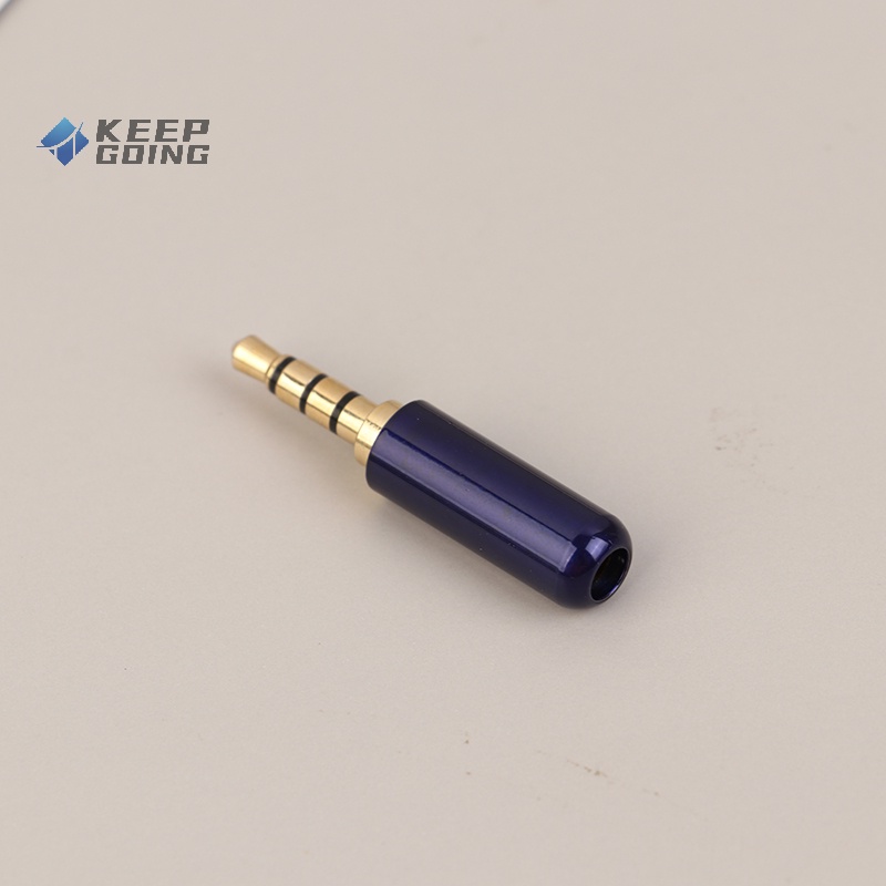 Keep Going＞ 1pc 3.5 Mm Plug Audio Jack 4 Pole Gold Plated Earphone ...