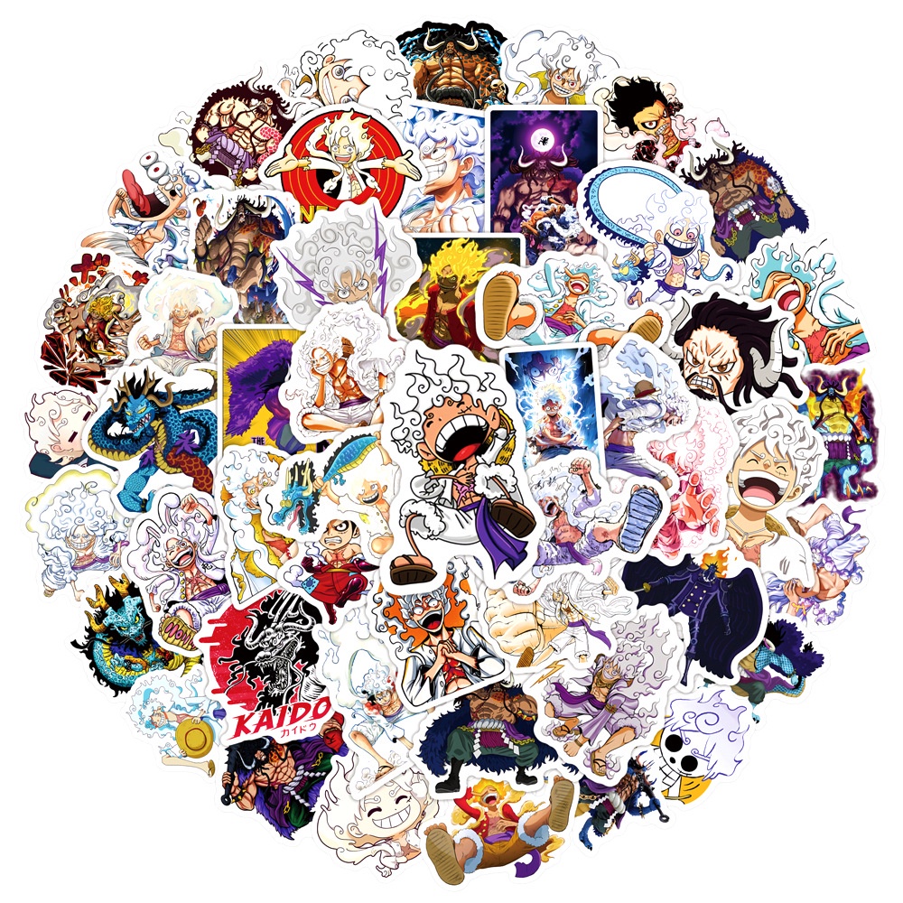 50PCS New ONEPIECE Gear 5 Luffy Waterproof Graffiti Stickers for Helmet ...